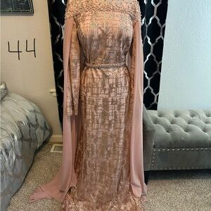 Elegant Pink Evening Gown